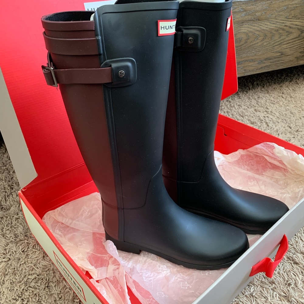 Brand new hunter color block rain boots